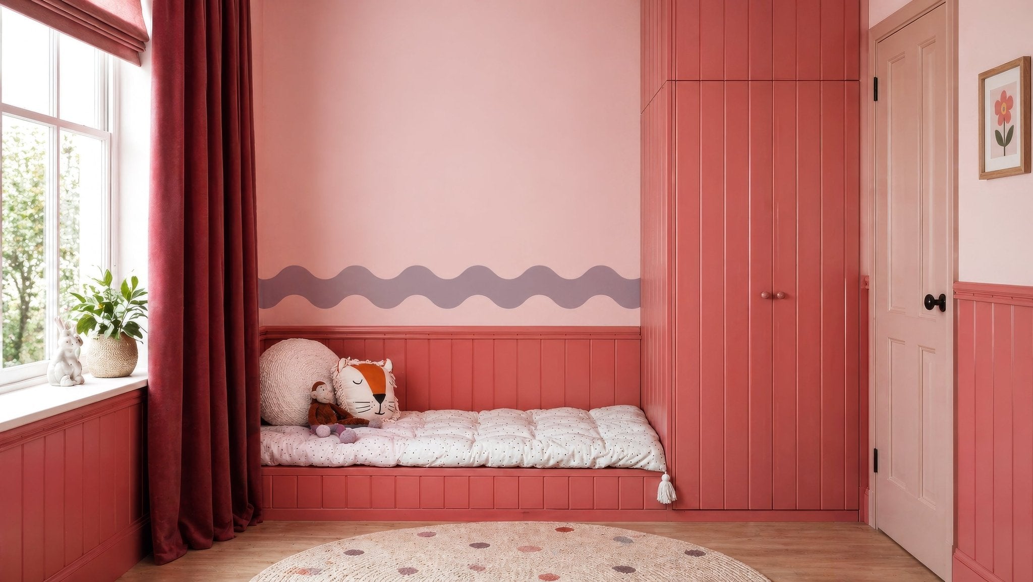 Border Double Wave Calm Dusty Lavender - Wallcolors®