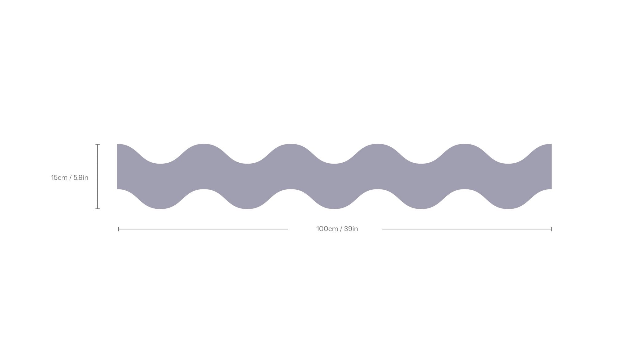 Border Double Wave Calm Dusty Lavender - Wallcolors®