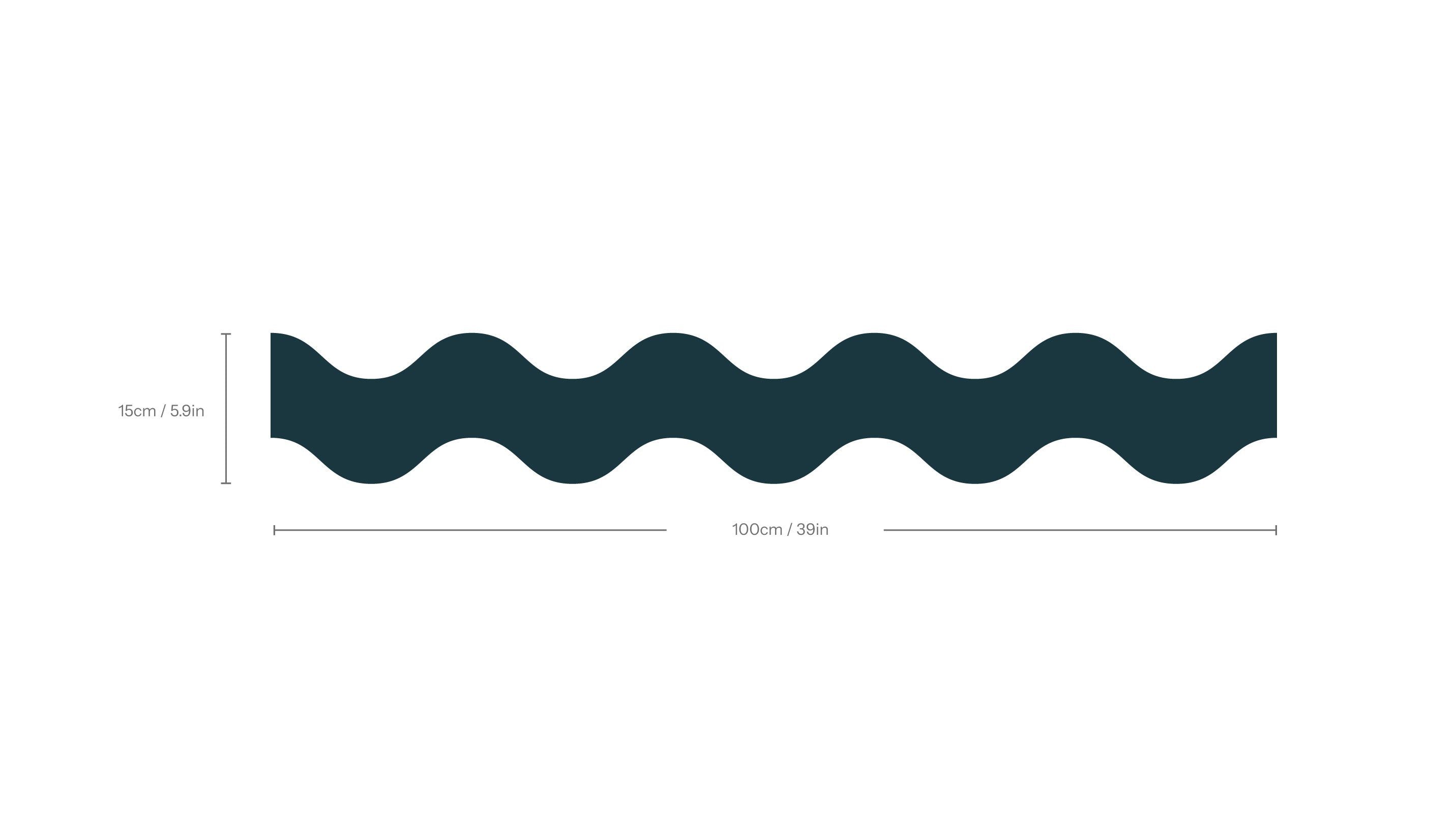 Border Double Wave Midnight Teal