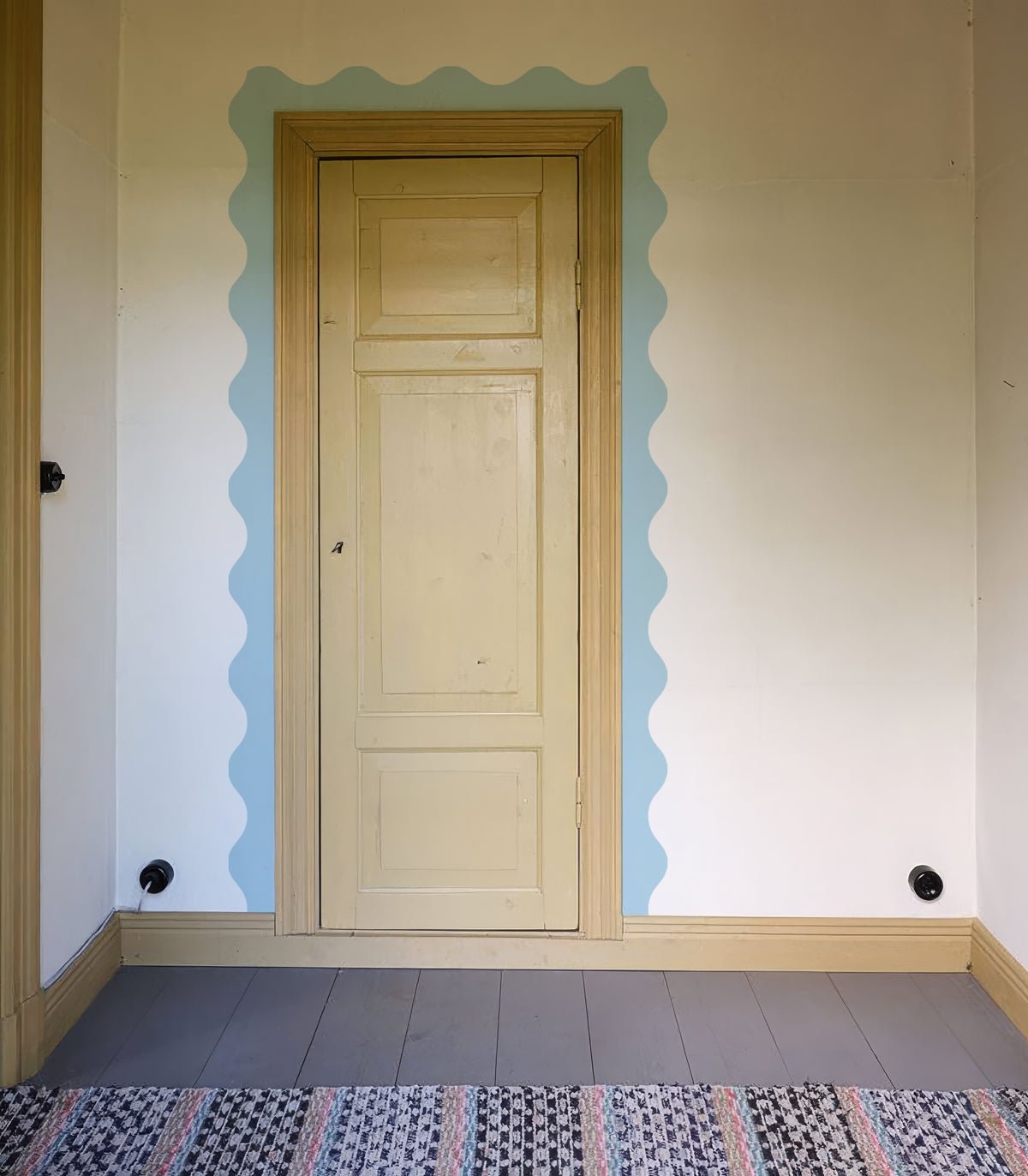 Border Waves Powder Blue - Wallcolors®