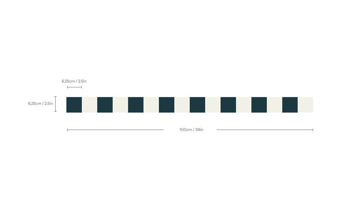 Border Square Deep Teal - Wallcolors®