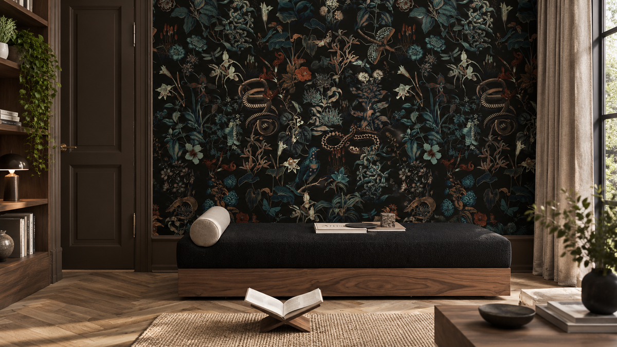 Papier peint Botanic Black