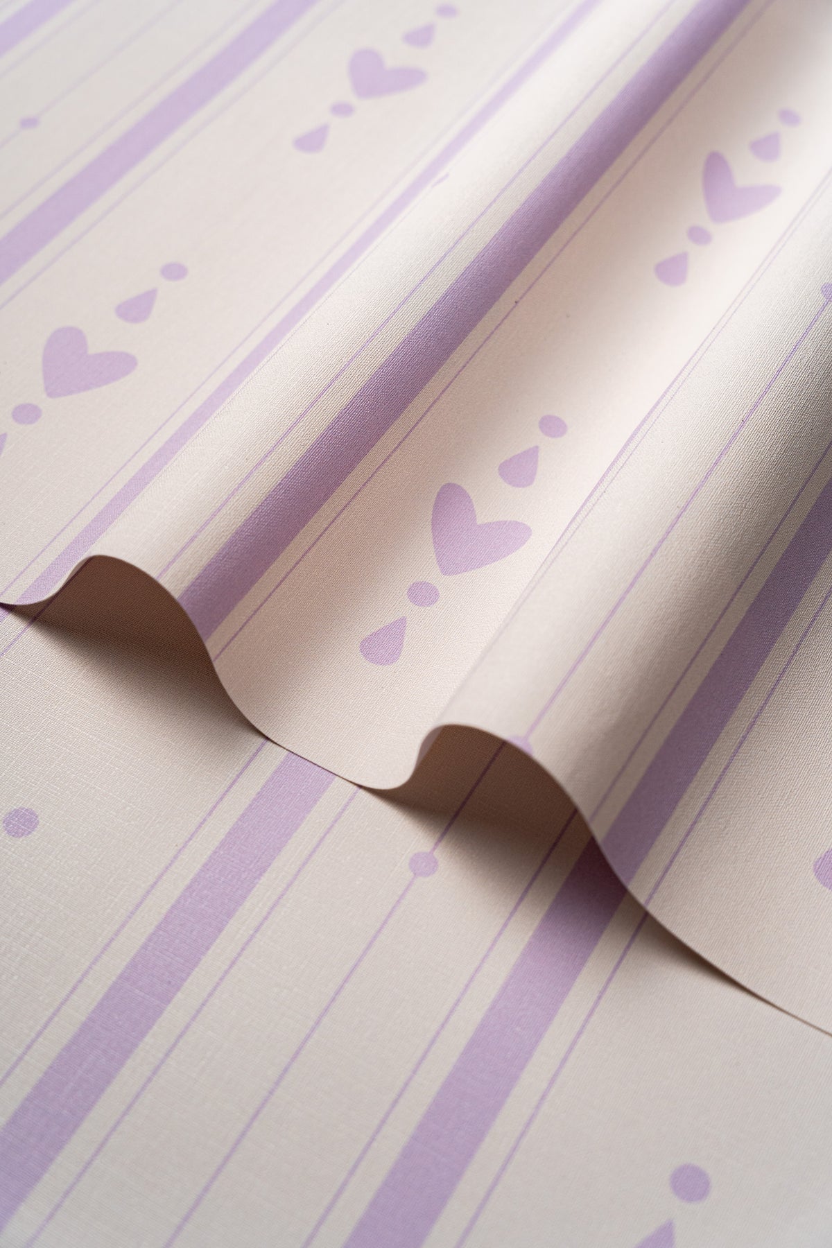 Tapeta Cottage Stripe Lilac Veil