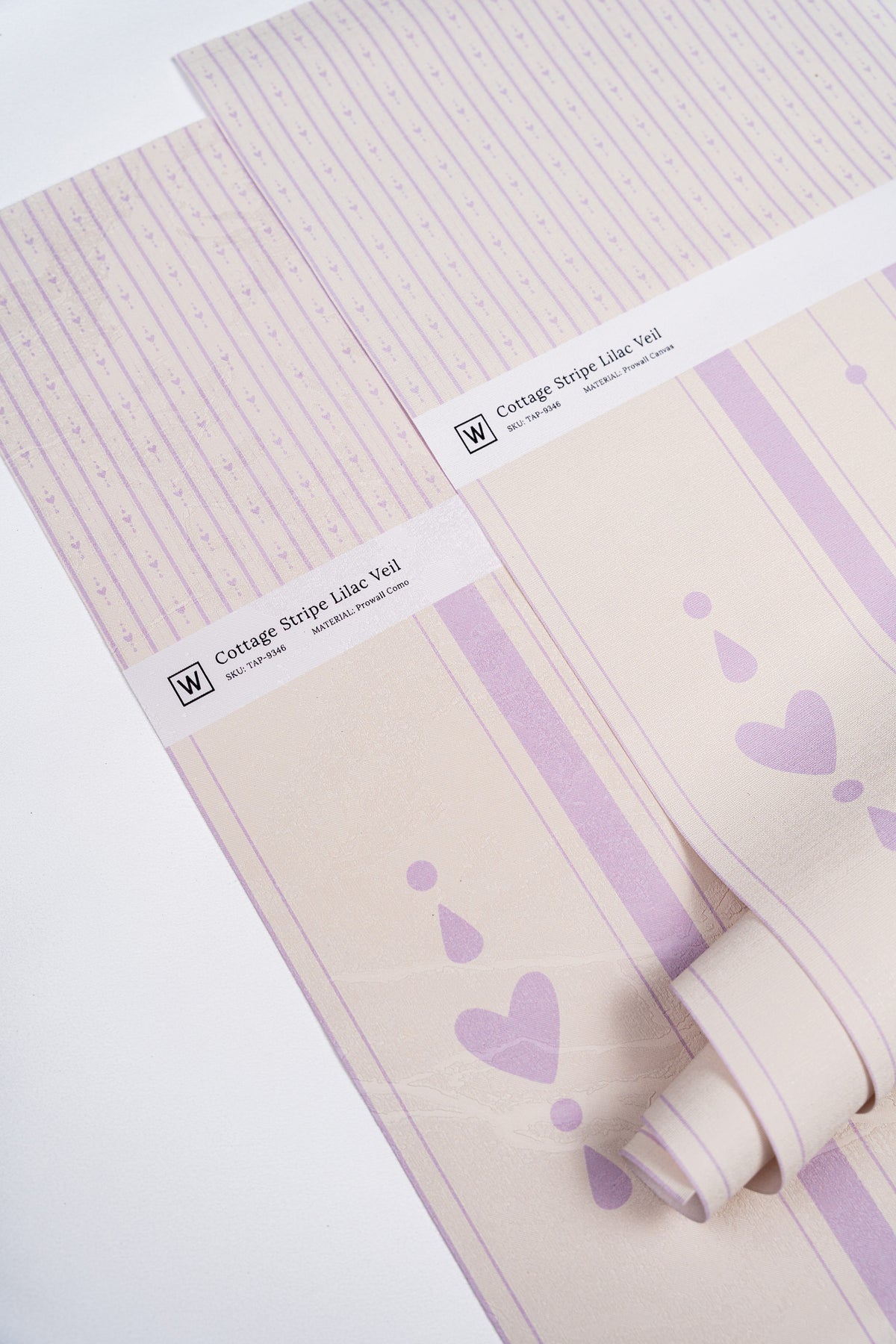 Tapeta Cottage Stripe Lilac Veil
