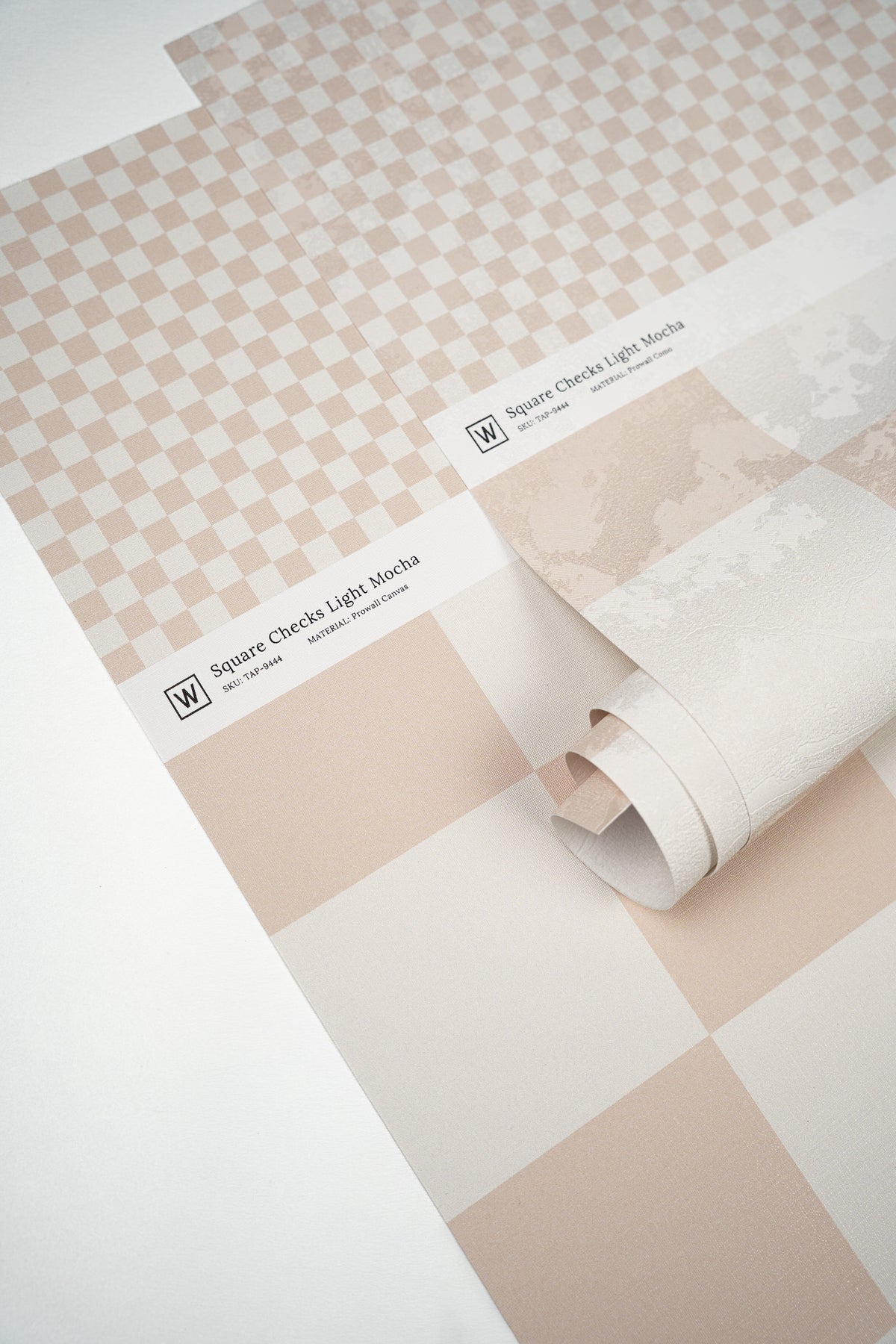 Papier peint Square Checks Light Mocha