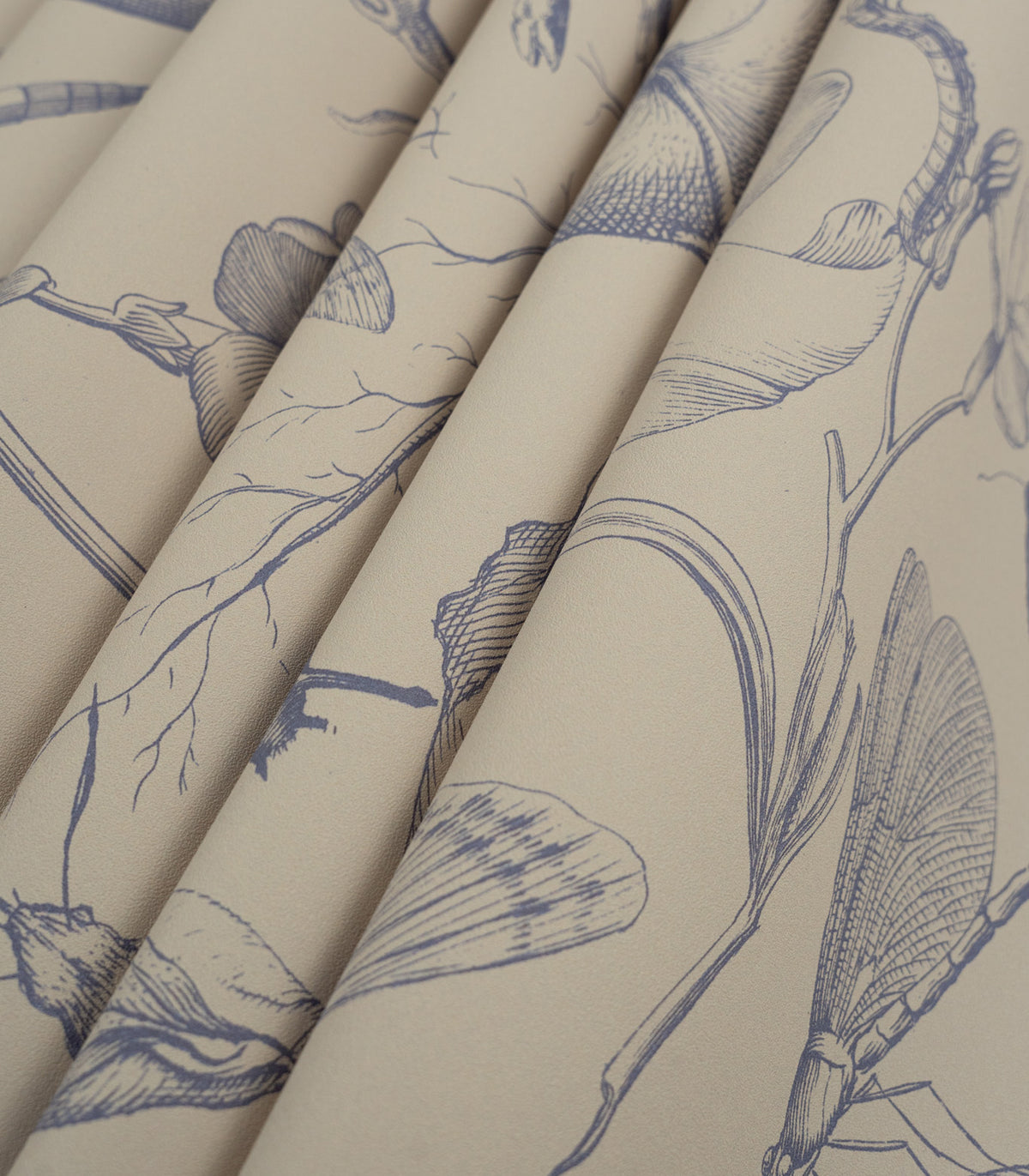 Papier peint Vintage botanic blue