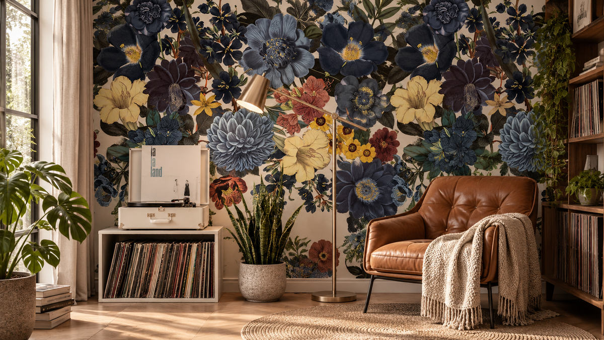 Tapeta Flowery home wide