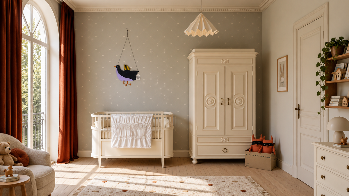 Papier peint Heart Lattice Pearl Grey