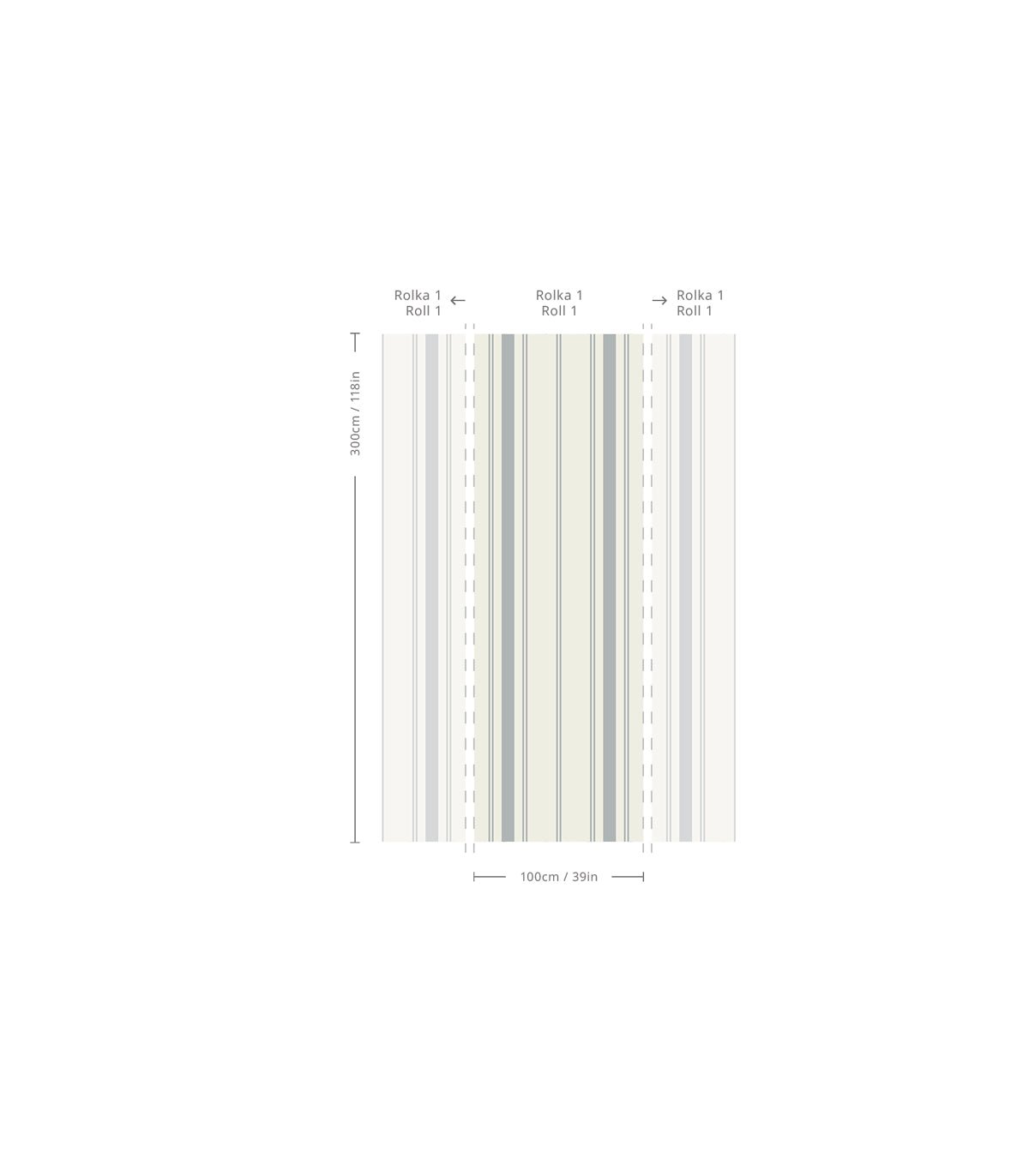 Tapeta Soft Stripe Mist Blue - Wallcolors®