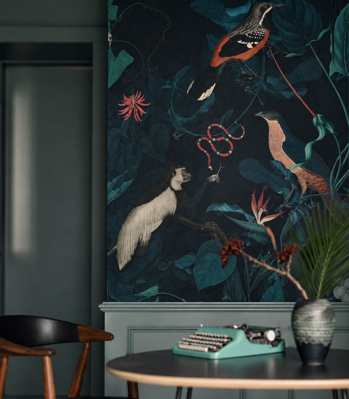 Papier peint Teal Blue Garden