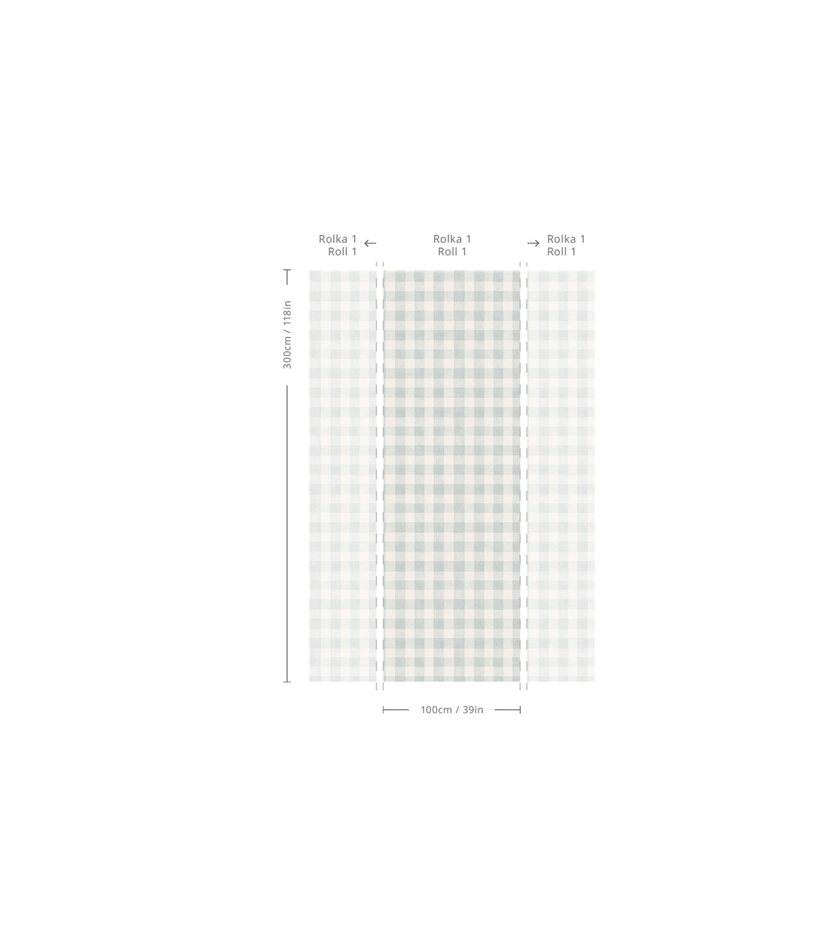 Tapeta Watercolor Checks Morning Mist