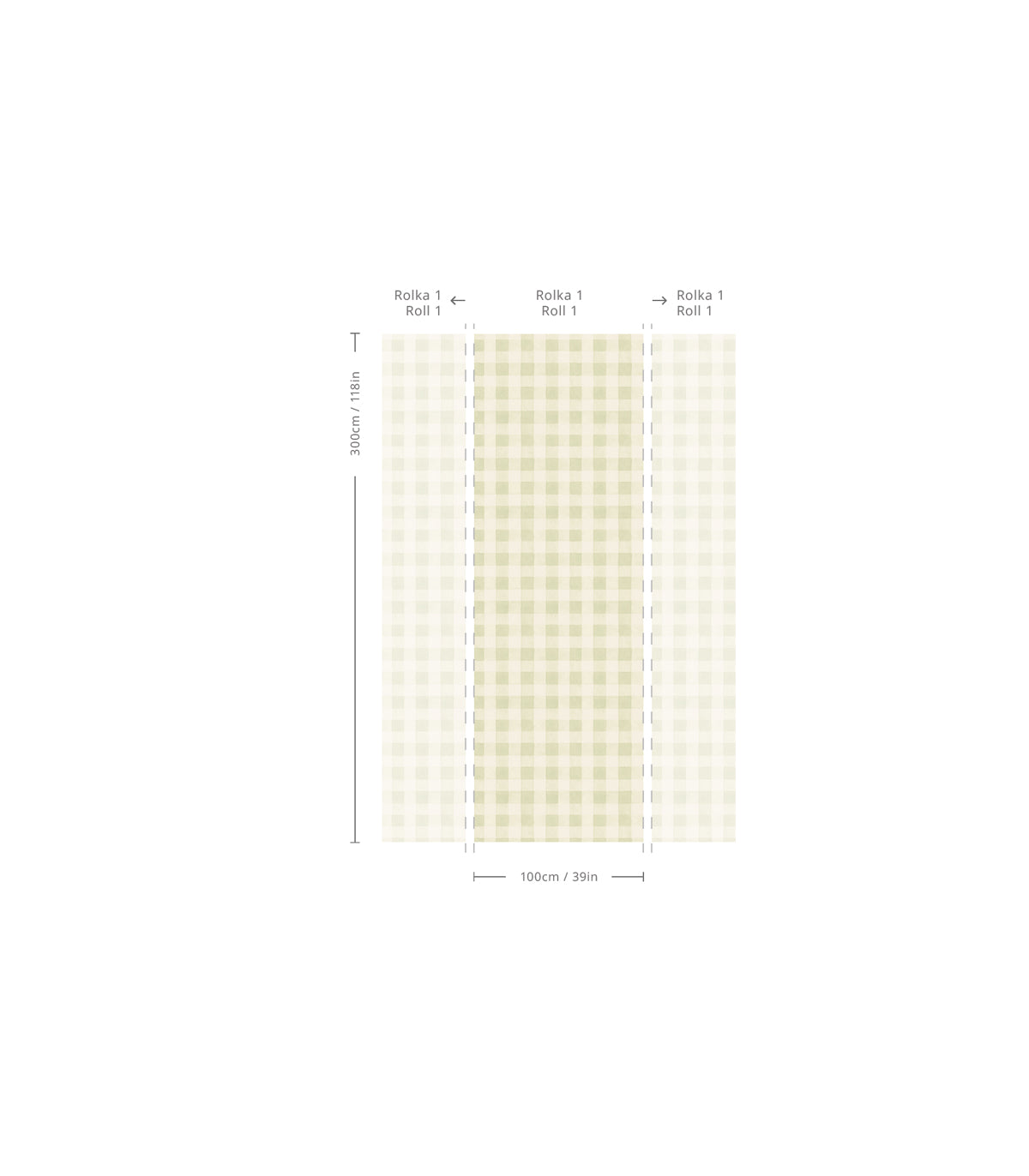 Tapeta Watercolor Checks Spring Green