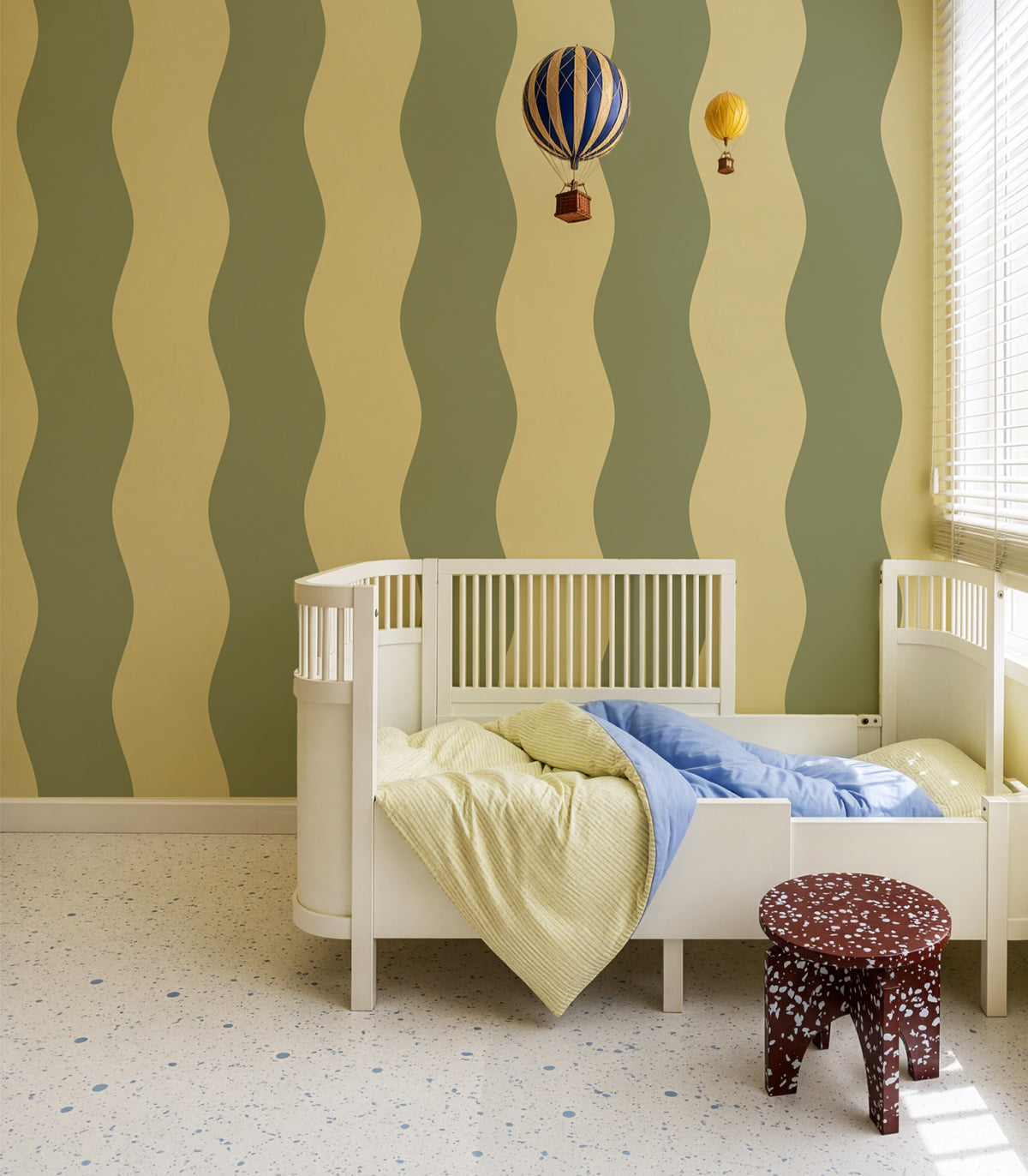 Tapeta Wave Stripe Olive Dune