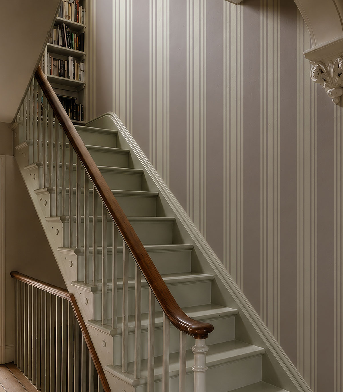Papier peint Woven Stripe Stone Taupe