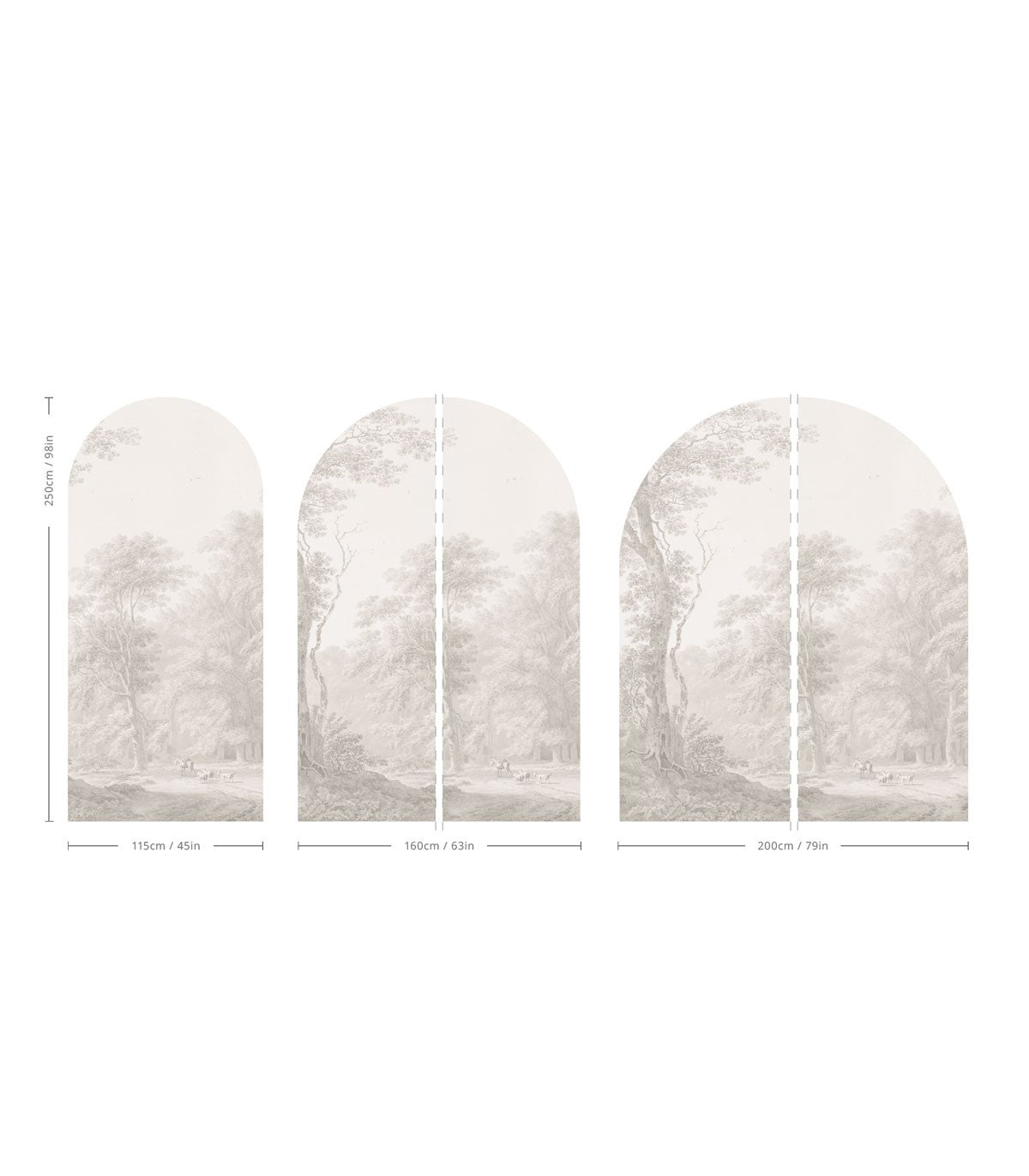Arch Watercolor Grove Beige - Wallcolors®