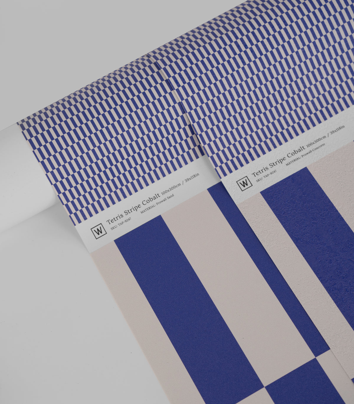 Papier peint Tetris Stripe Cobalt