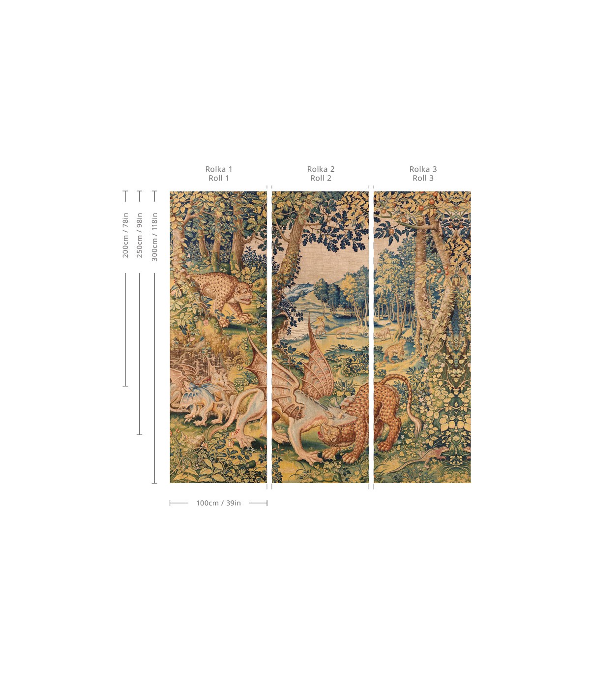 Papier peint Dragon Arras