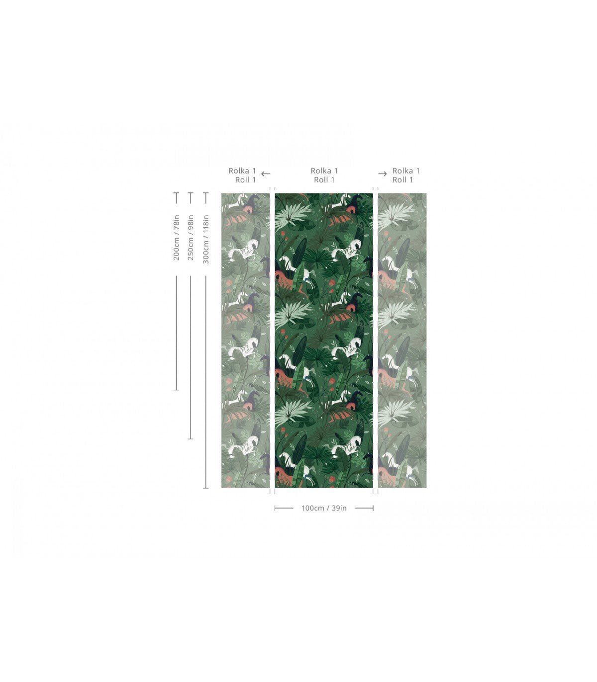 Tapeta Dream Horses Green - Wallcolors®