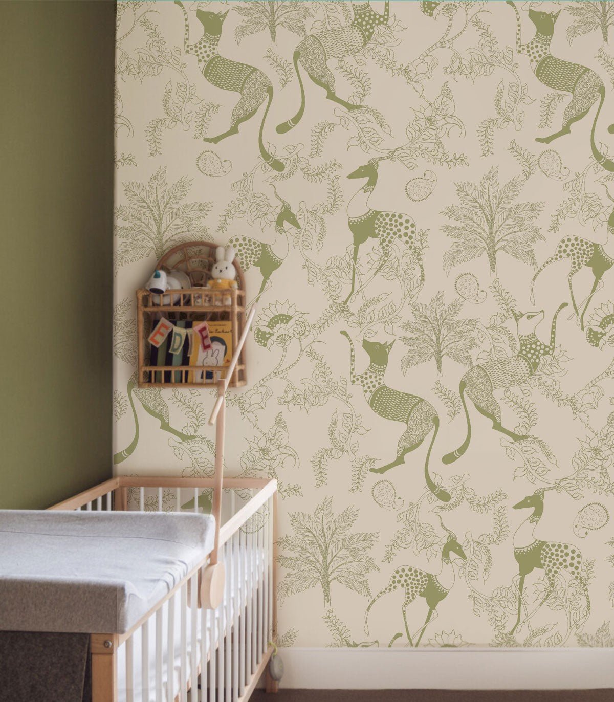 Tapeta Mythical Animals Green - Wallcolors®