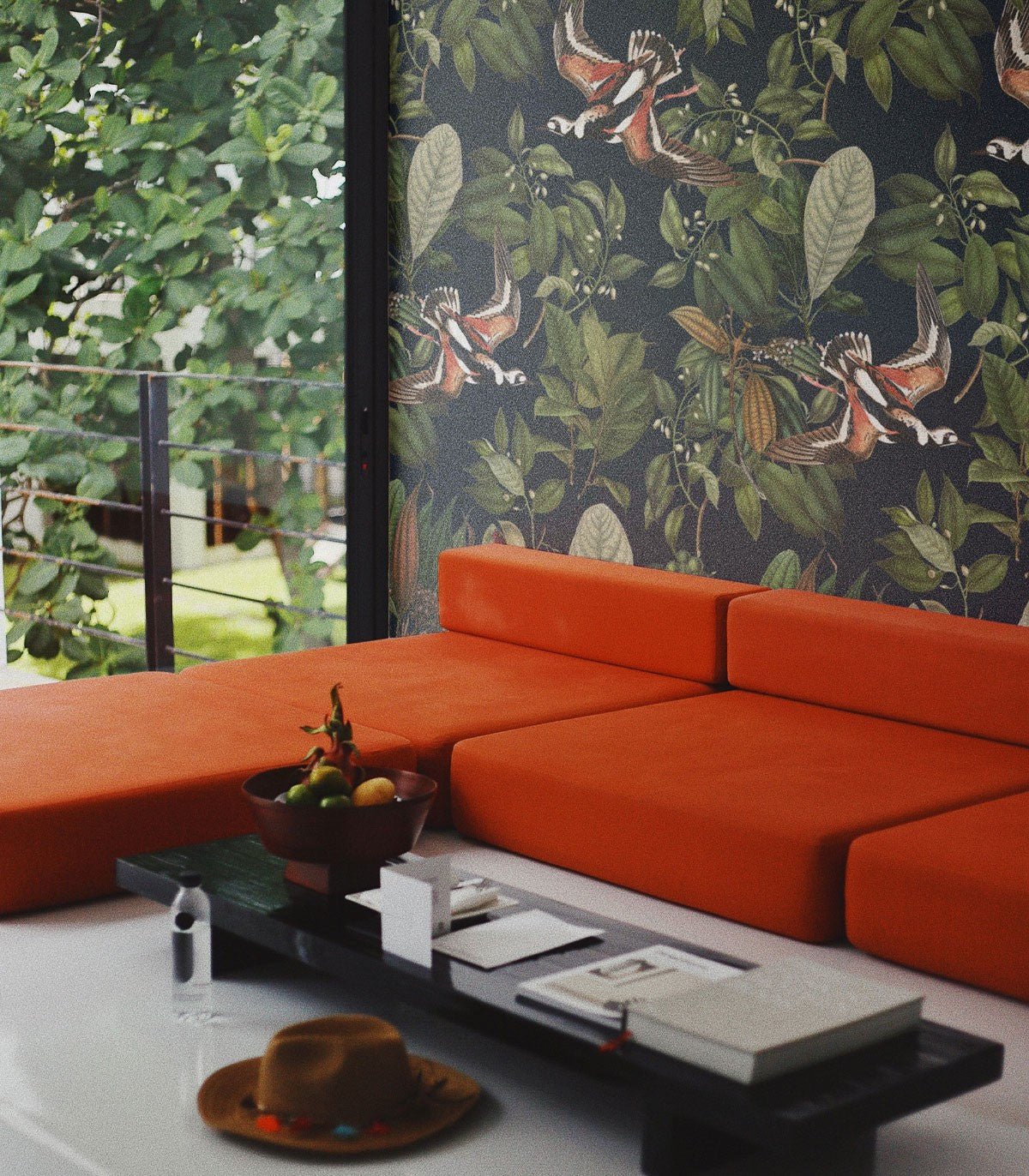 Tapeta Orange bird - Wallcolors®