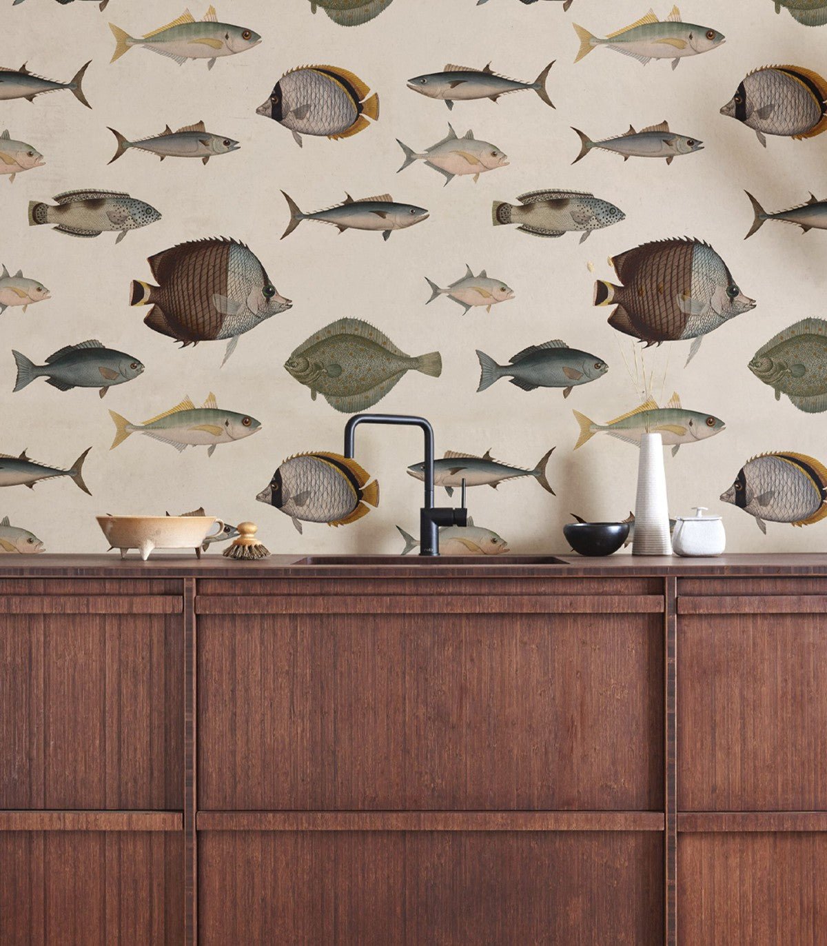 Tapeta Under the Sea Beige - Wallcolors®