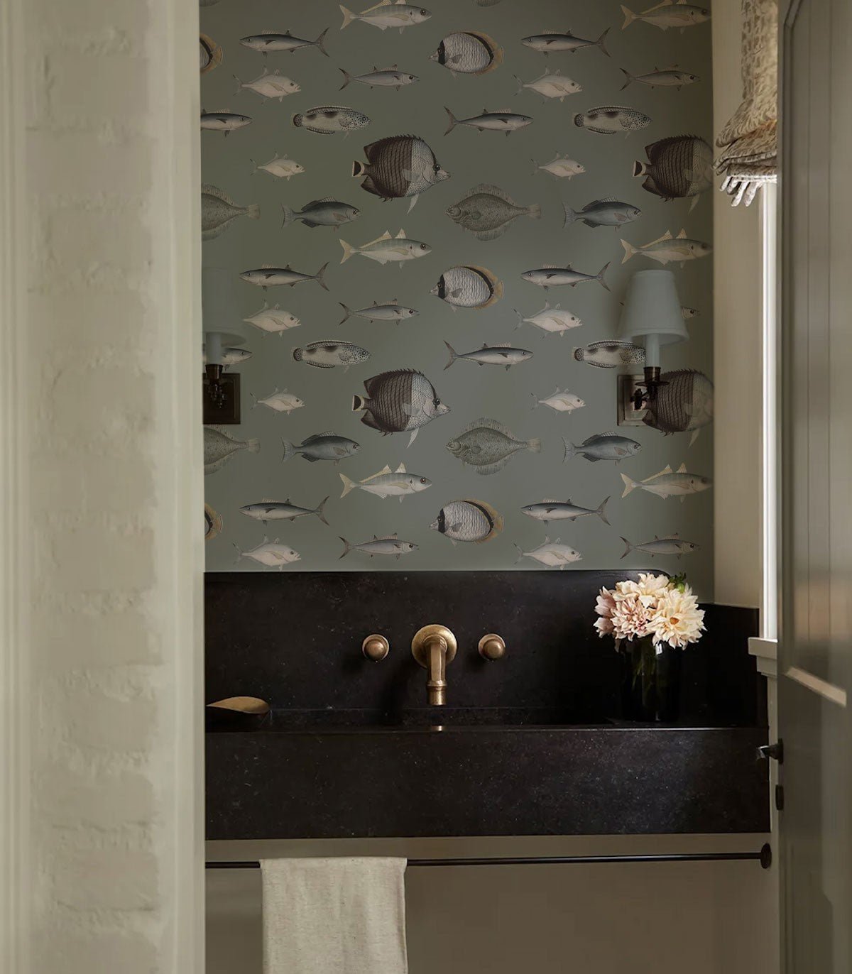 Tapeta Under the Sea Vintage Green - Wallcolors®