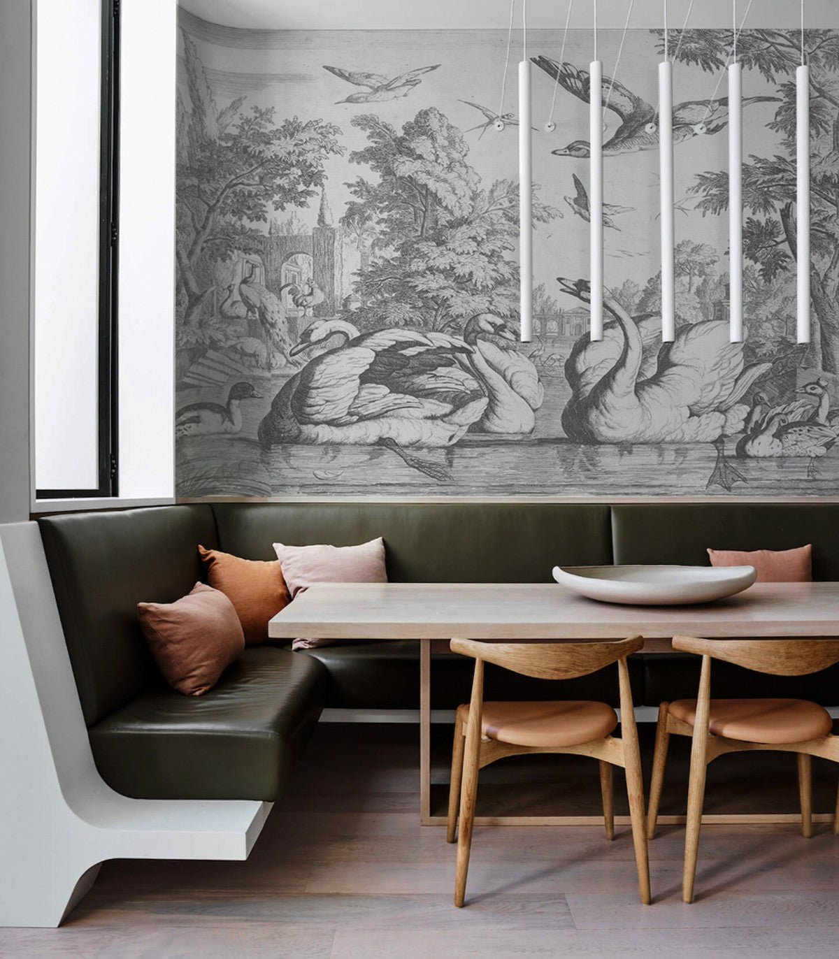 Tapeta White swans - Wallcolors®