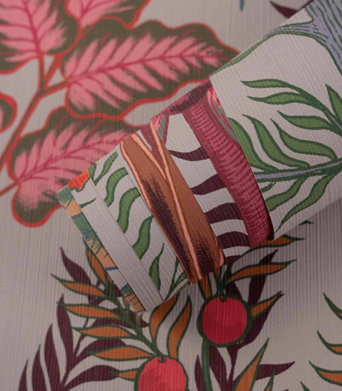 Tapeta Gold Tigers Pink