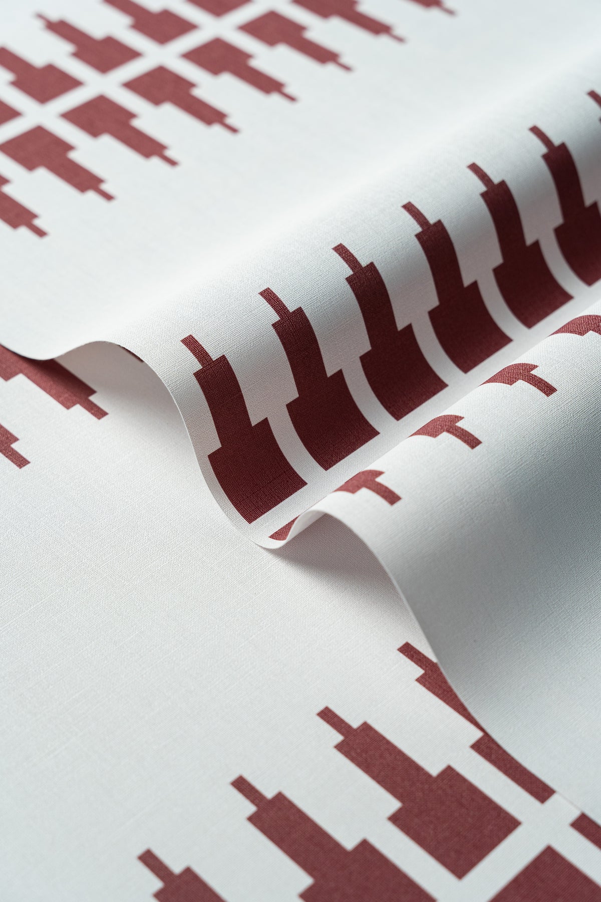 Papier peint Ornament Line Clay Brick Red
