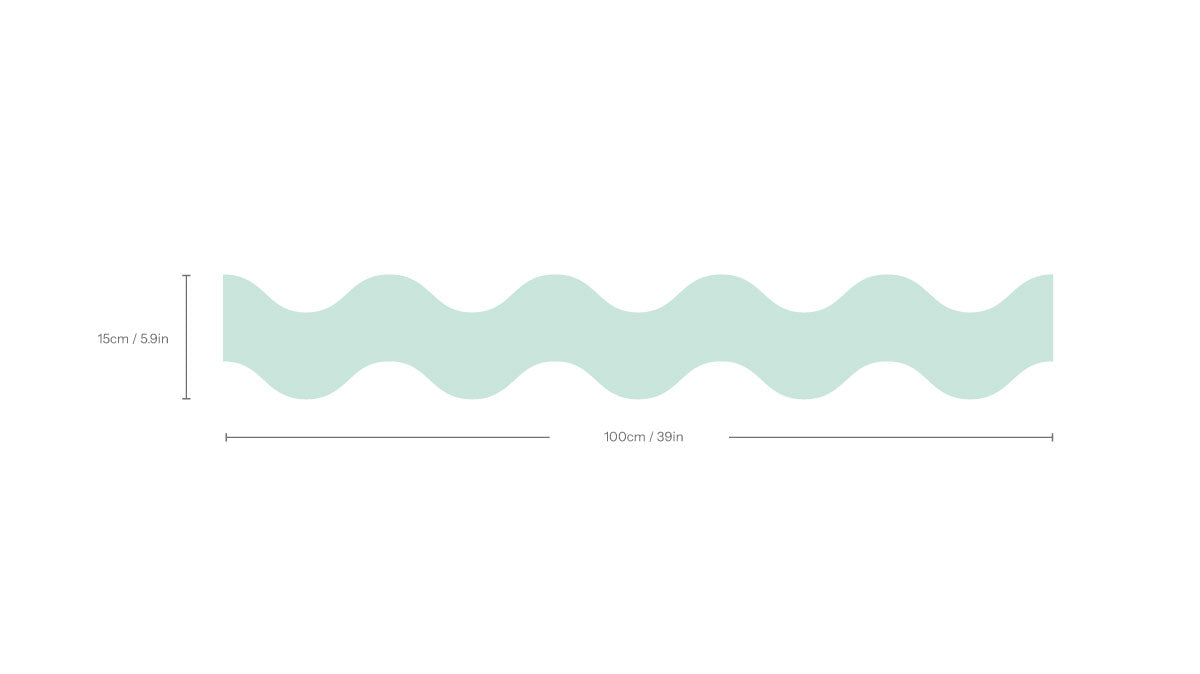 Border Double Wave Calm Soft Mint
