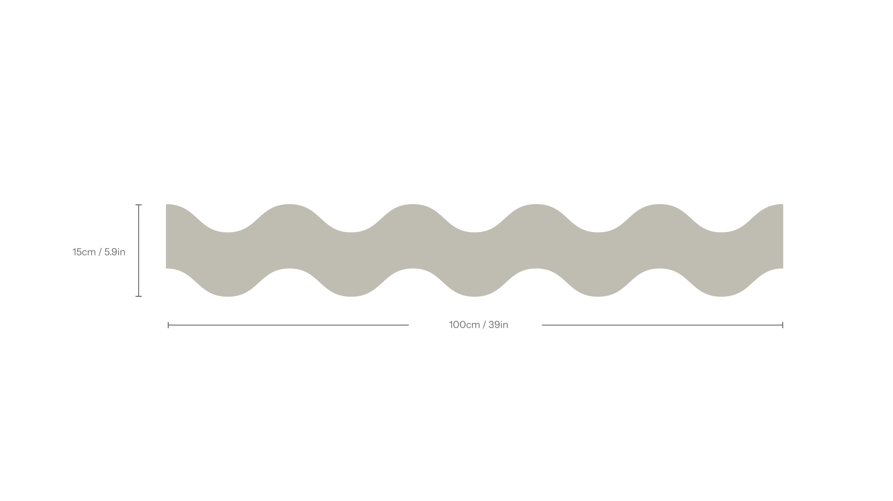 Border Double Wave Calm Warm Taupe
