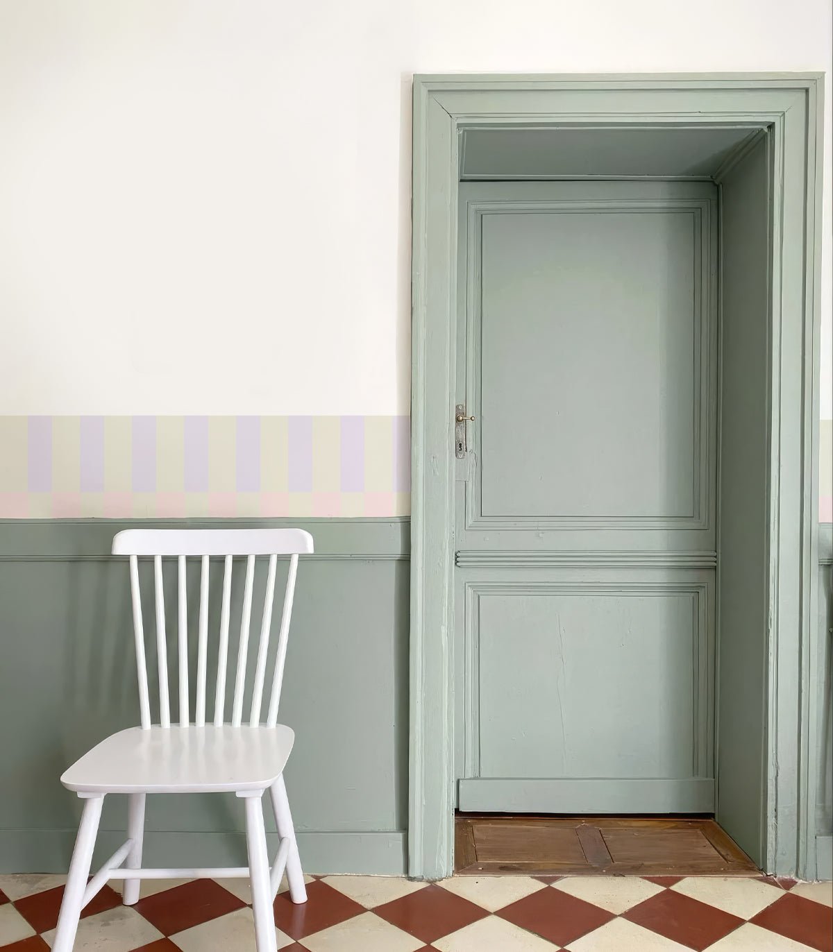 Border Tetris Misty Lavender - Wallcolors®