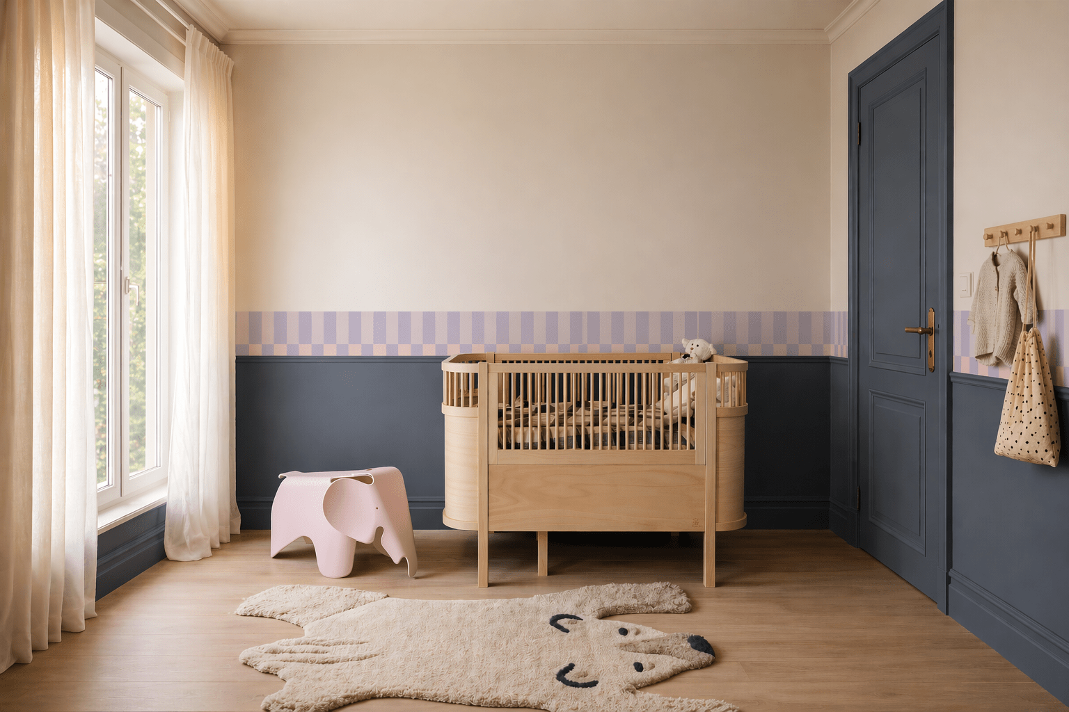 Border Tetris Play Soft Lilac - Wallcolors®