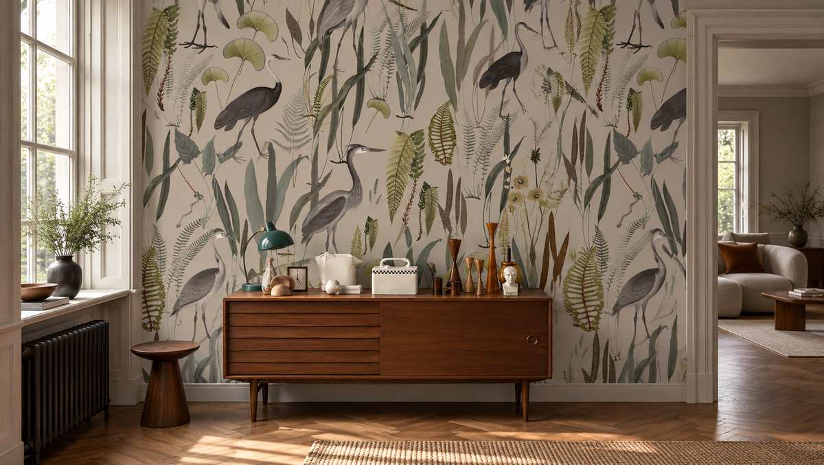 Papier peint Calm Heron Beige