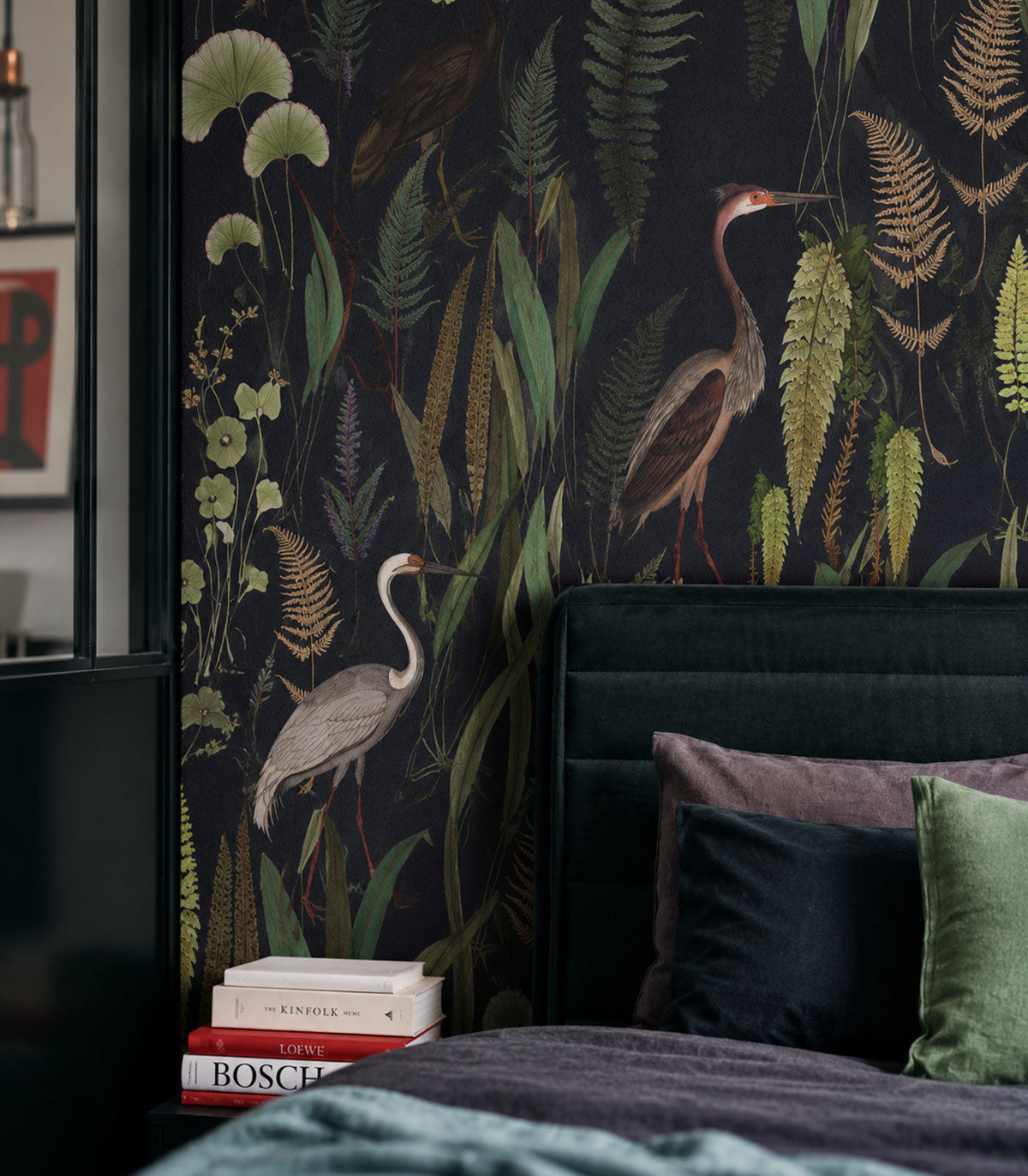 Papier peint Calm Heron Navy