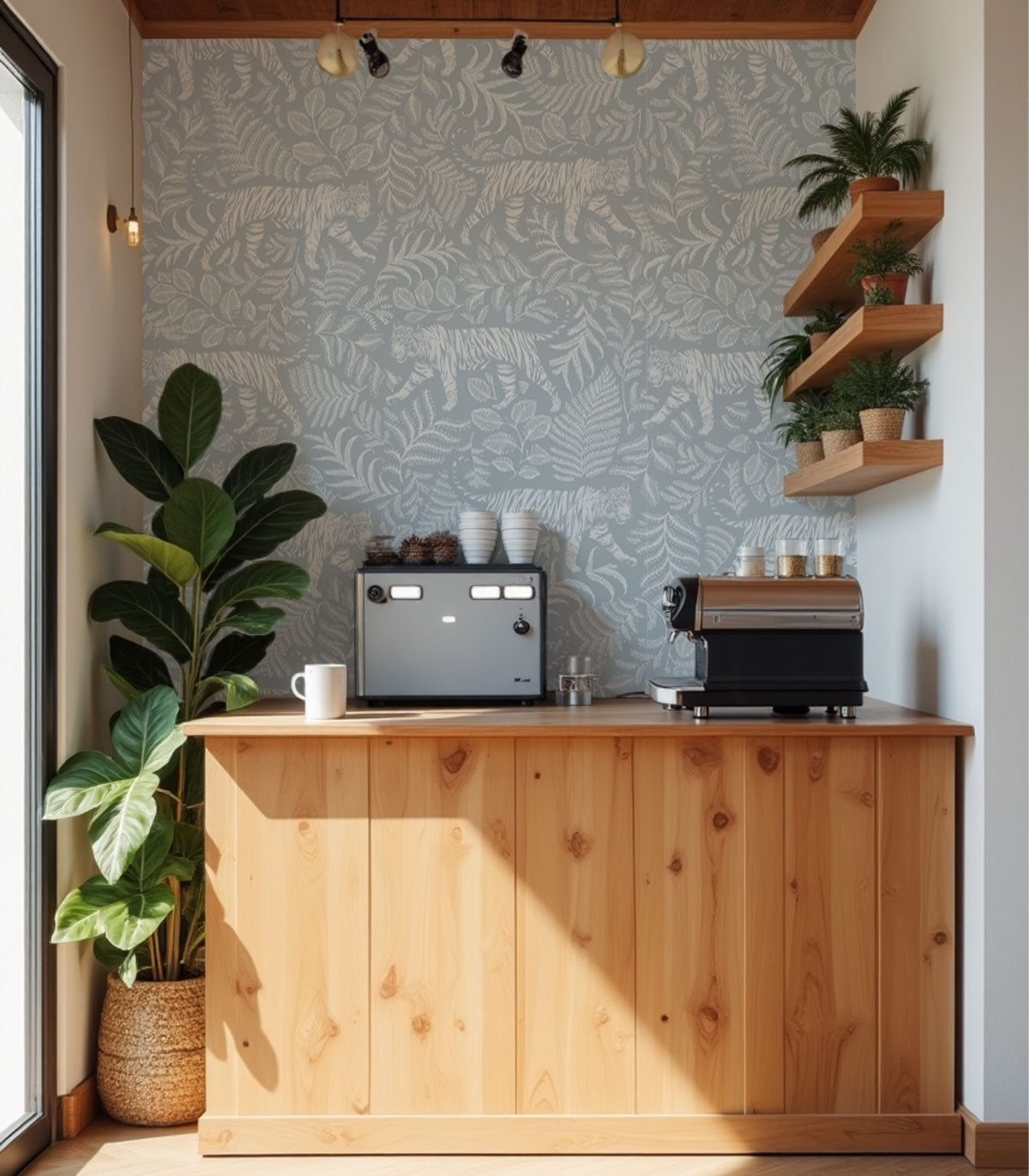 Tapeta Camouflaged Tiger Blue