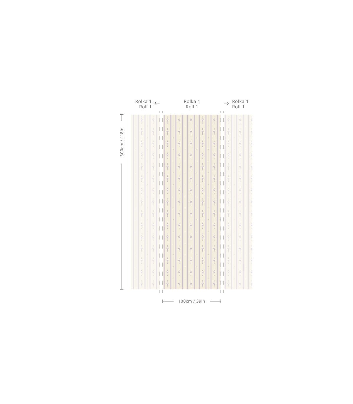 Tapeta Cottage Stripe - Wallcolors®