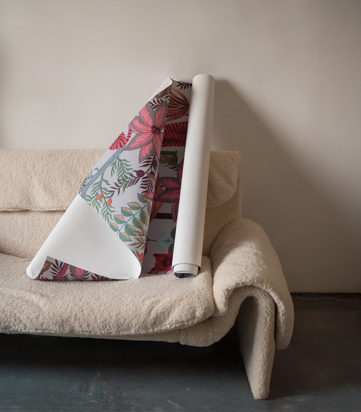 Tapeta Gold Tigers Pink