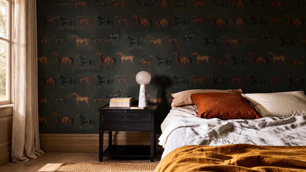 Papier peint Horses Olive