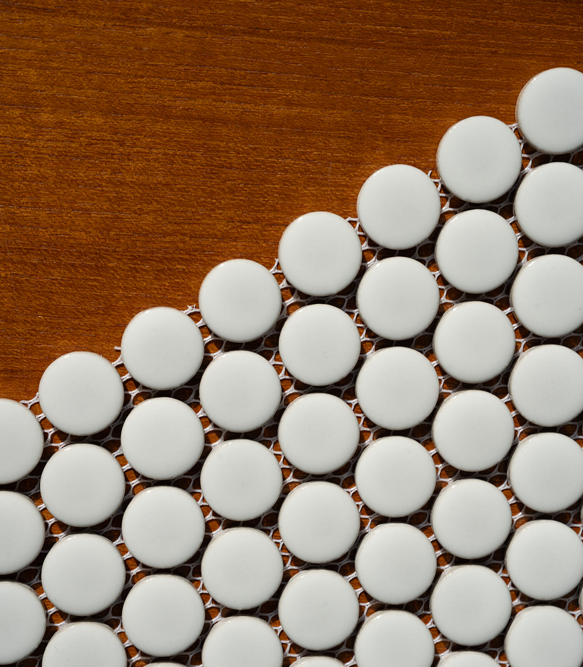 Mozaika penny dots white gloss