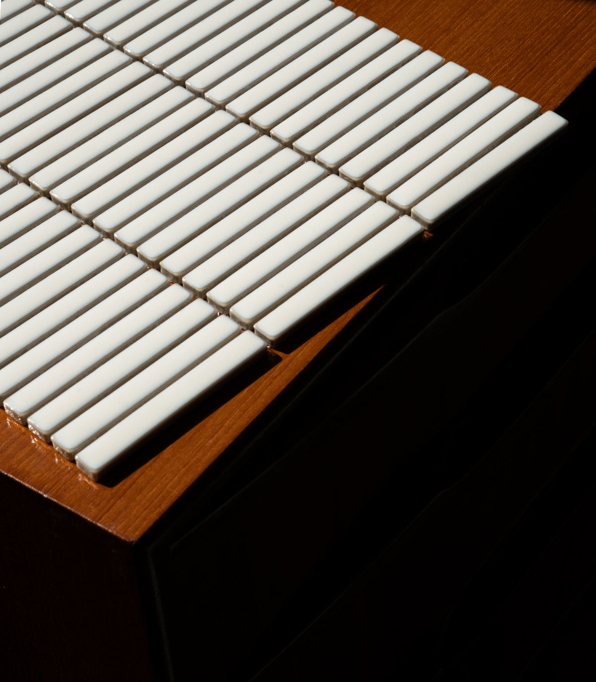 Mozaika mini piano white gloss