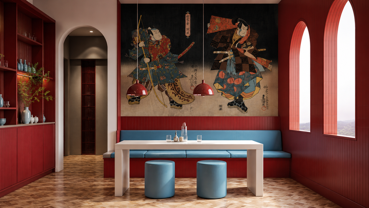 Papier peint Midnight Kabuki