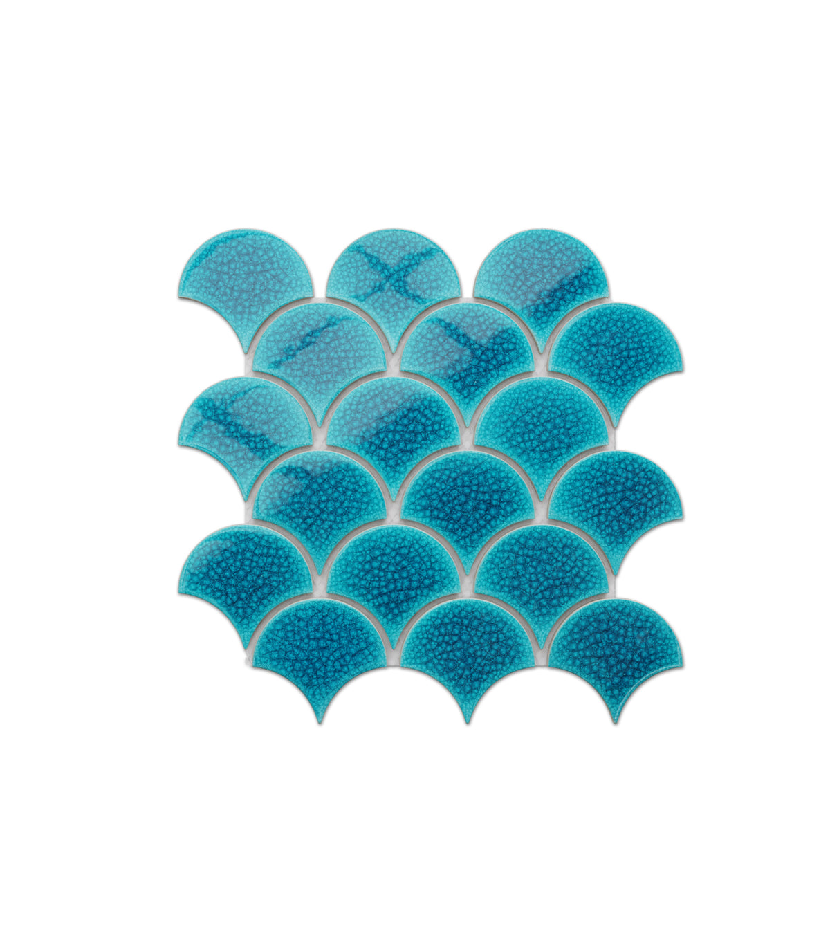 Mozaika fish scale deep blue