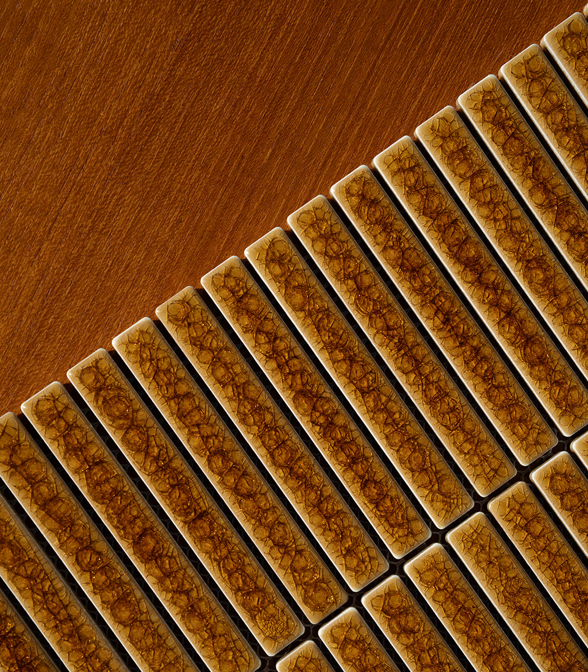 Mozaika mini piano brown crackle