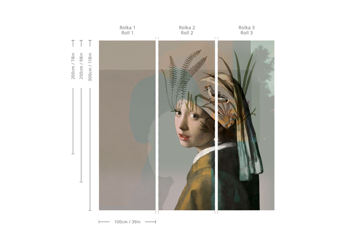 Papier peint Nature girl with the pearl