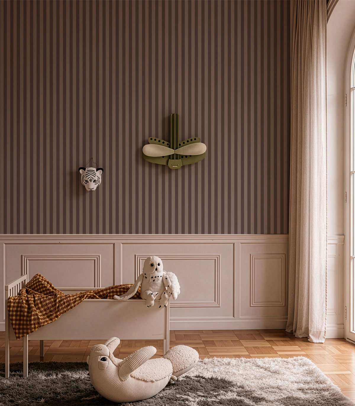 Papier peint Stripe Whisper Blush
