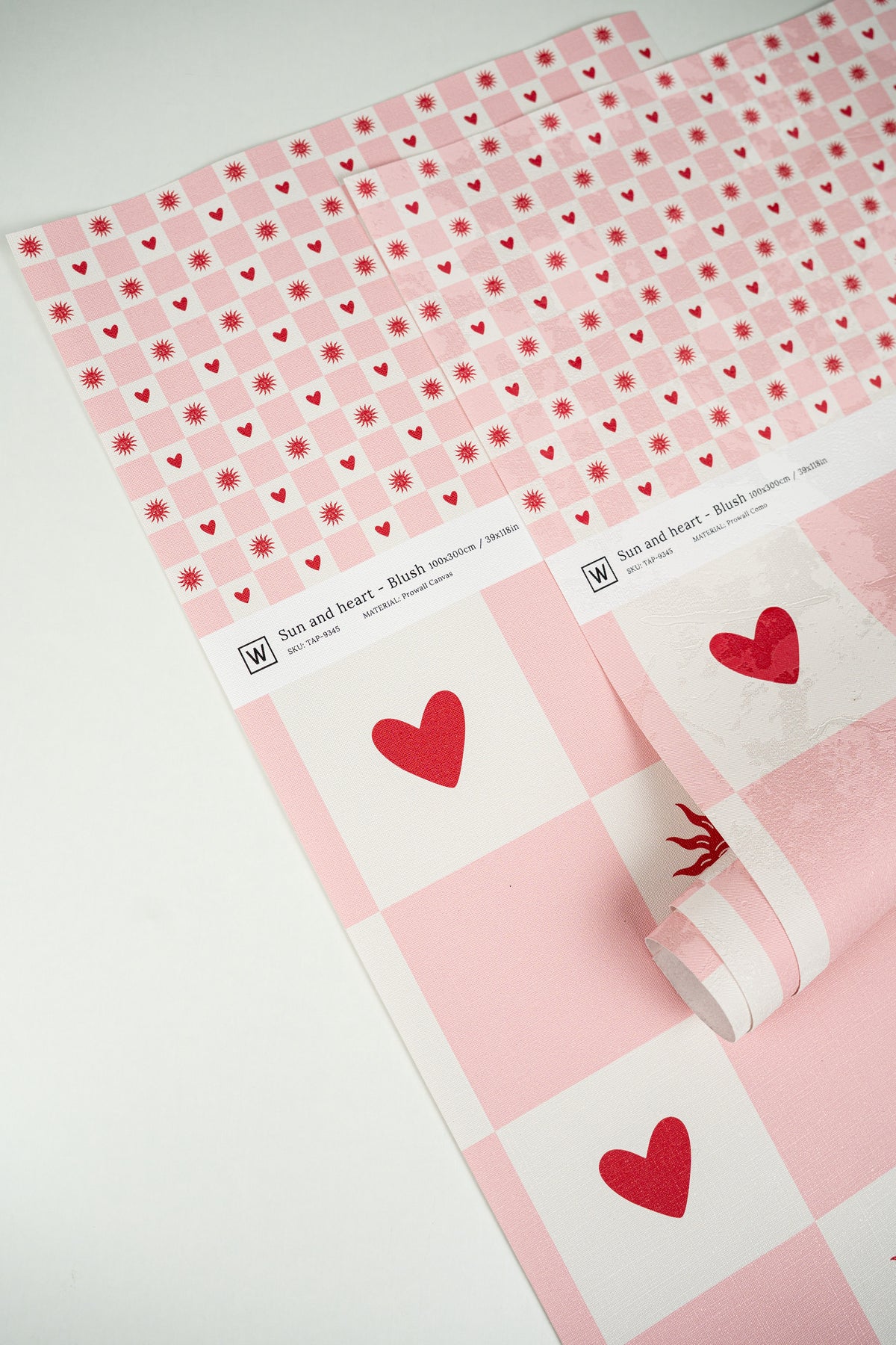 Papier peint Sun and heart Blush