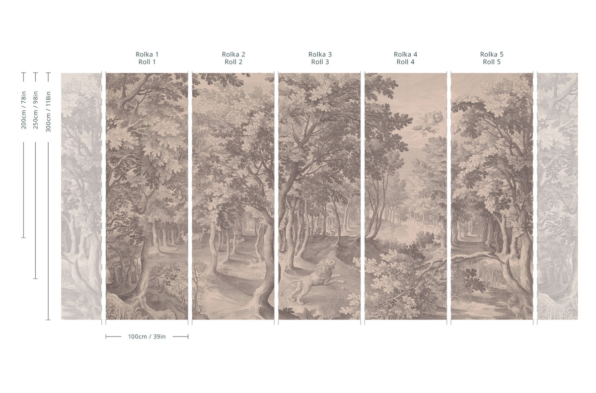 Papier peint Timeless Trees Beige
