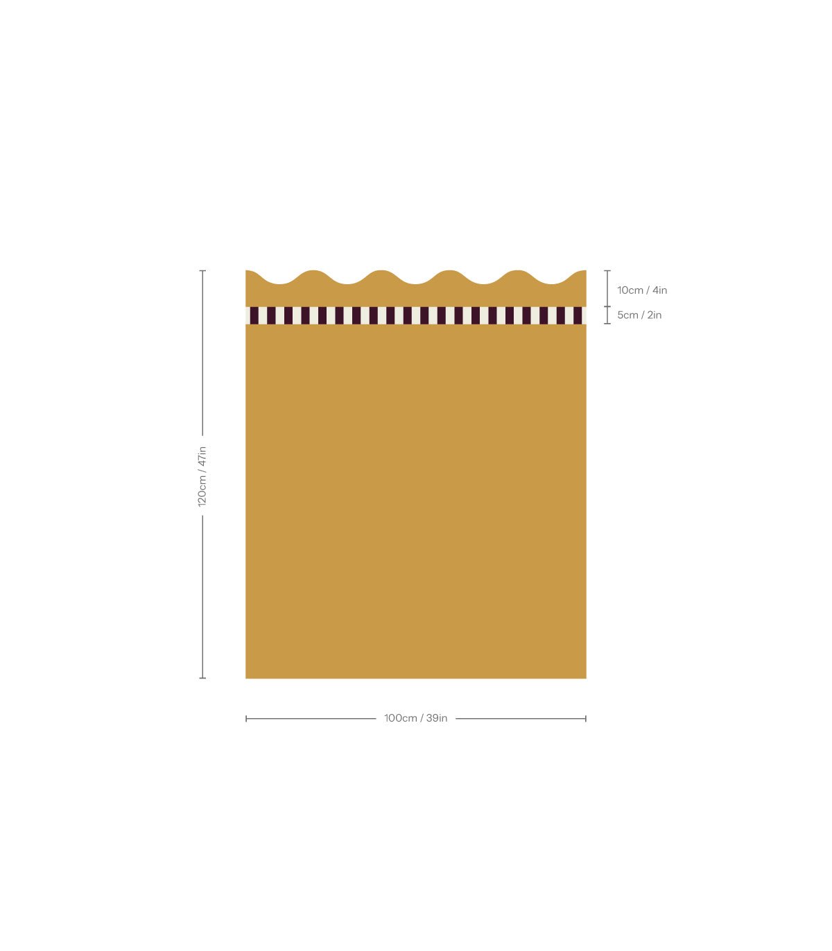Wainscoting Wave Dark - Wallcolors®