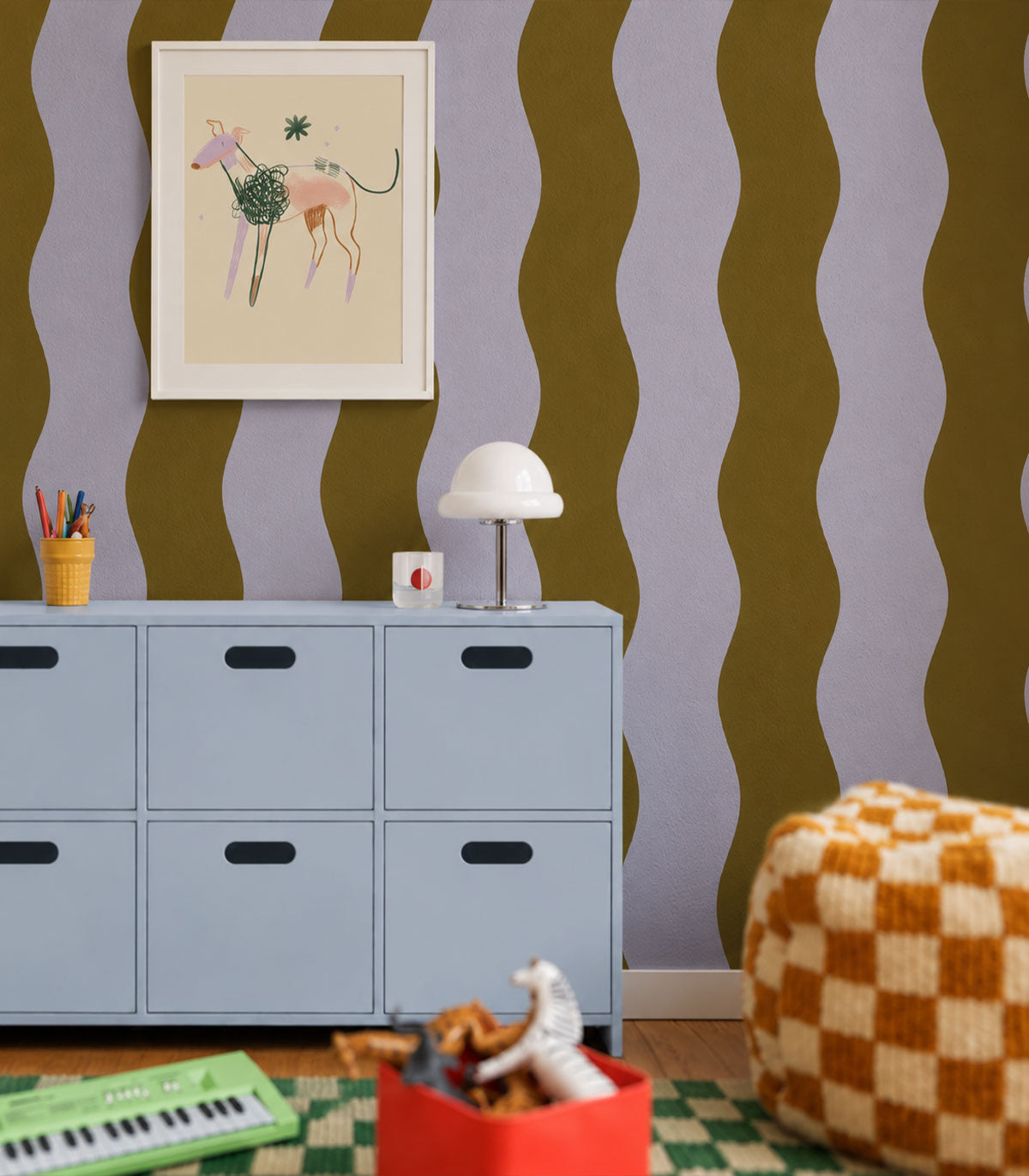 Papier peint Wave Stripe Musted